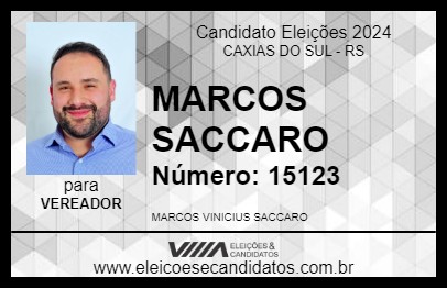 Candidato MARCOS SACCARO 2024 - CAXIAS DO SUL - Eleições