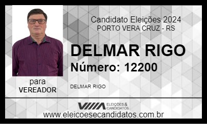 Candidato DELMAR RIGO 2024 - PORTO VERA CRUZ - Eleições