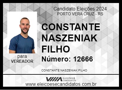 Candidato CONSTANTE NASZENIAK FILHO 2024 - PORTO VERA CRUZ - Eleições