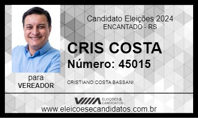 Candidato CRIS COSTA 2024 - ENCANTADO - Eleições