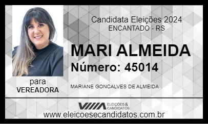 Candidato MARI ALMEIDA 2024 - ENCANTADO - Eleições