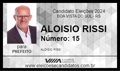 Candidato ALOISIO RISSI 2024 - BOA VISTA DO SUL - Eleições