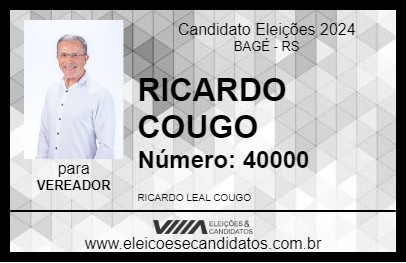 Candidato RICARDO COUGO 2024 - BAGÉ - Eleições