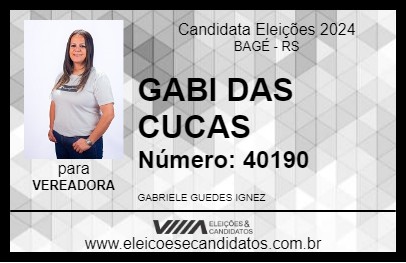 Candidato GABRIELE IGNEZ 2024 - BAGÉ - Eleições