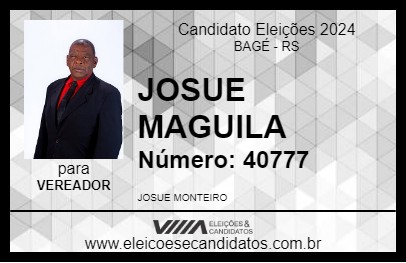 Candidato JOSUE MAGUILA 2024 - BAGÉ - Eleições