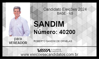 Candidato SANDIM 2024 - BAGÉ - Eleições