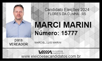 Candidato MARCI MARINI 2024 - FLORES DA CUNHA - Eleições