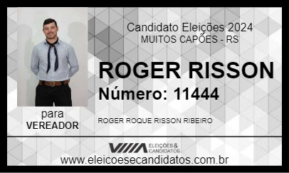 Candidato ROGER RISSON 2024 - MUITOS CAPÕES - Eleições