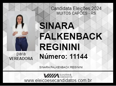 Candidato SINARA FALKENBACK REGININI 2024 - MUITOS CAPÕES - Eleições