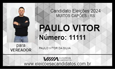 Candidato PAULO VITOR 2024 - MUITOS CAPÕES - Eleições