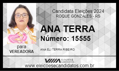 Candidato ANA TERRA 2024 - ROQUE GONZALES - Eleições