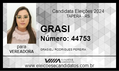 Candidato GRASI 2024 - TAPERA - Eleições