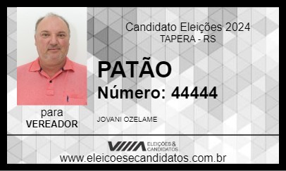 Candidato PATÃO 2024 - TAPERA - Eleições