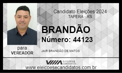 Candidato BRANDÃO 2024 - TAPERA - Eleições