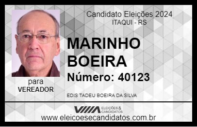 Candidato MARINHO BOEIRA 2024 - ITAQUI - Eleições