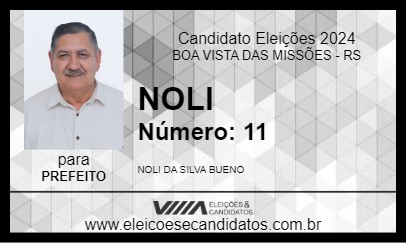 Candidato NOLI 2024 - BOA VISTA DAS MISSÕES - Eleições