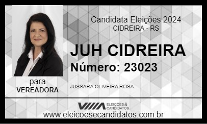 Candidato JUH CIDREIRA 2024 - CIDREIRA - Eleições