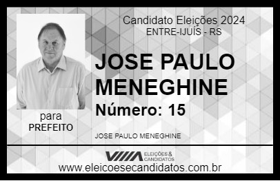 Candidato JOSE PAULO MENEGHINE 2024 - ENTRE-IJUÍS - Eleições