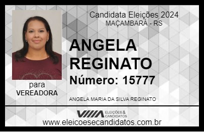 Candidato ANGELA REGINATO 2024 - MAÇAMBARÁ - Eleições