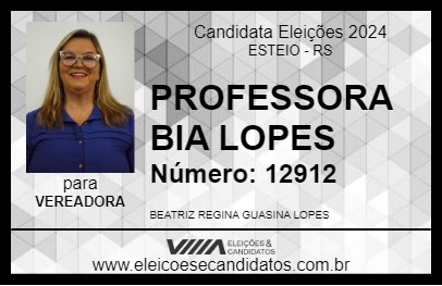 Candidato PROFESSORA BIA LOPES 2024 - ESTEIO - Eleições