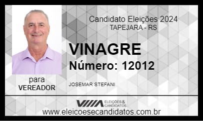 Candidato VINAGRE 2024 - TAPEJARA - Eleições