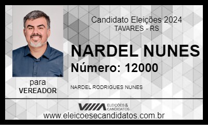 Candidato NARDEL NUNES 2024 - TAVARES - Eleições