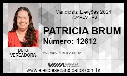 Candidato PATRICIA BRUM 2024 - TAVARES - Eleições