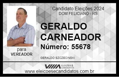 Candidato GERALDO CARNEADOR 2024 - DOM FELICIANO - Eleições