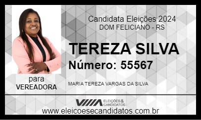 Candidato TEREZA SILVA 2024 - DOM FELICIANO - Eleições