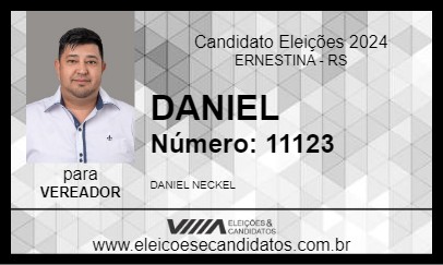 Candidato DANIEL 2024 - ERNESTINA - Eleições