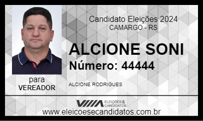 Candidato ALCIONE SONI 2024 - CAMARGO - Eleições