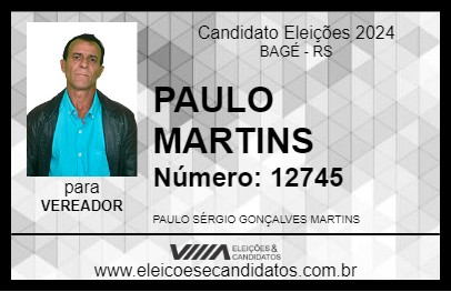 Candidato PAULO MARTINS 2024 - BAGÉ - Eleições