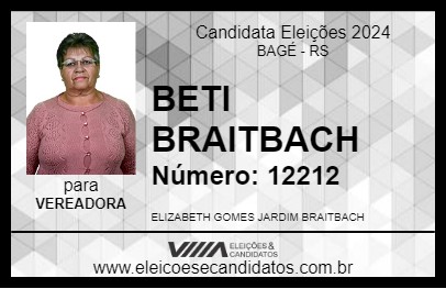 Candidato BETI BRAITBACH 2024 - BAGÉ - Eleições