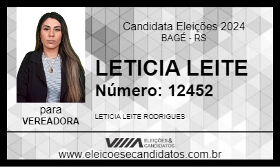 Candidato LETICIA LEITE 2024 - BAGÉ - Eleições