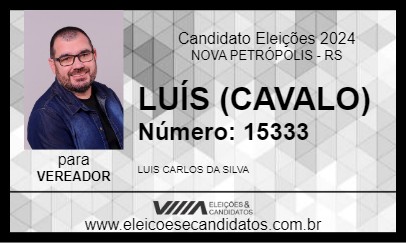 Candidato LUÍS (CAVALO) 2024 - NOVA PETRÓPOLIS - Eleições