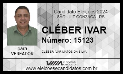 Candidato CLÉBER IVAR 2024 - SÃO LUIZ GONZAGA - Eleições