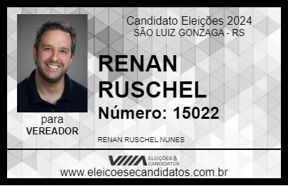 Candidato RENAN RUSCHEL 2024 - SÃO LUIZ GONZAGA - Eleições