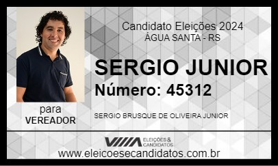 Candidato SERGIO JUNIOR 2024 - ÁGUA SANTA - Eleições