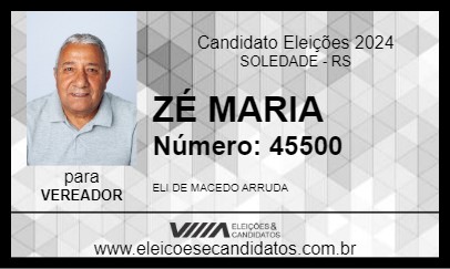 Candidato ZÉ MARIA 2024 - SOLEDADE - Eleições