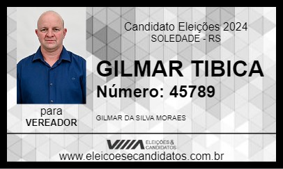 Candidato GILMAR TIBICA 2024 - SOLEDADE - Eleições