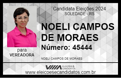 Candidato NOELI CAMPOS DE MORAES 2024 - SOLEDADE - Eleições