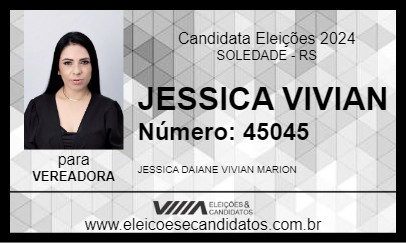 Candidato JESSICA VIVIAN 2024 - SOLEDADE - Eleições