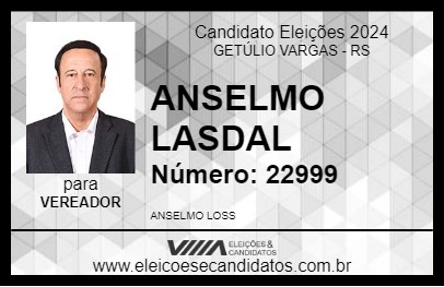 Candidato ANSELMO LASDAL 2024 - GETÚLIO VARGAS - Eleições