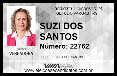 Candidato SUZI DOS SANTOS 2024 - GETÚLIO VARGAS - Eleições