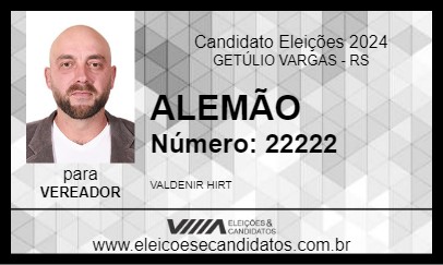 Candidato ALEMÃO 2024 - GETÚLIO VARGAS - Eleições