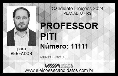 Candidato PROFESSOR PITI 2024 - PLANALTO - Eleições