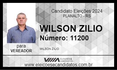 Candidato WILSON ZILIO 2024 - PLANALTO - Eleições