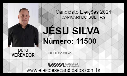 Candidato JÉSU SILVA 2024 - CAPIVARI DO SUL - Eleições