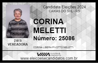 Candidato CORINA MELETTI 2024 - CAXIAS DO SUL - Eleições