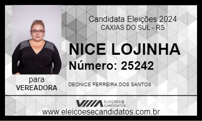 Candidato NICE LOJINHA 2024 - CAXIAS DO SUL - Eleições